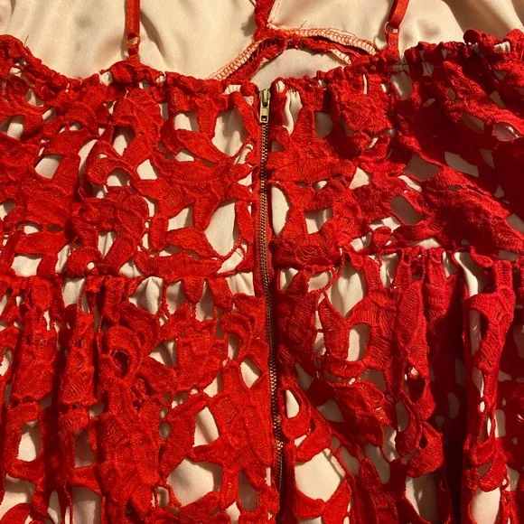 NWOT red lace midi sundress - Picture 7 of 11